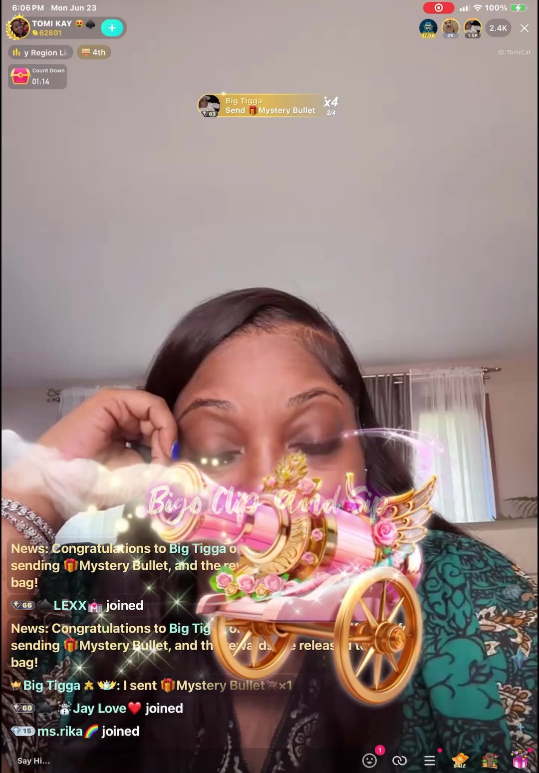 TomiKay digs in the archives n plays videos of TVK-speaks on bean rush pt3 6/23/25 #bigoclipandsip