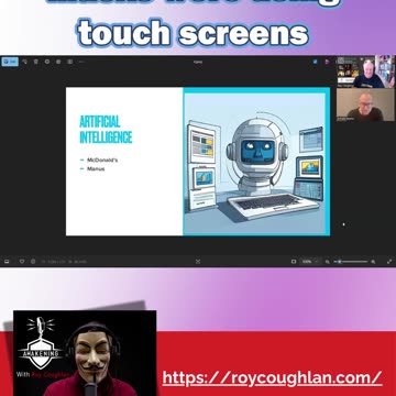 People wearing masks were using touch screens