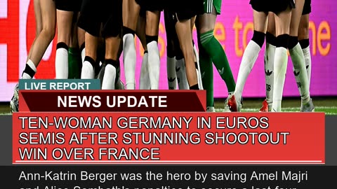 Tenwoman Germany in Euros Semis After Stunning Sh