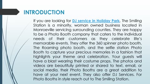 If you are looking for DJ service in Holiday Park