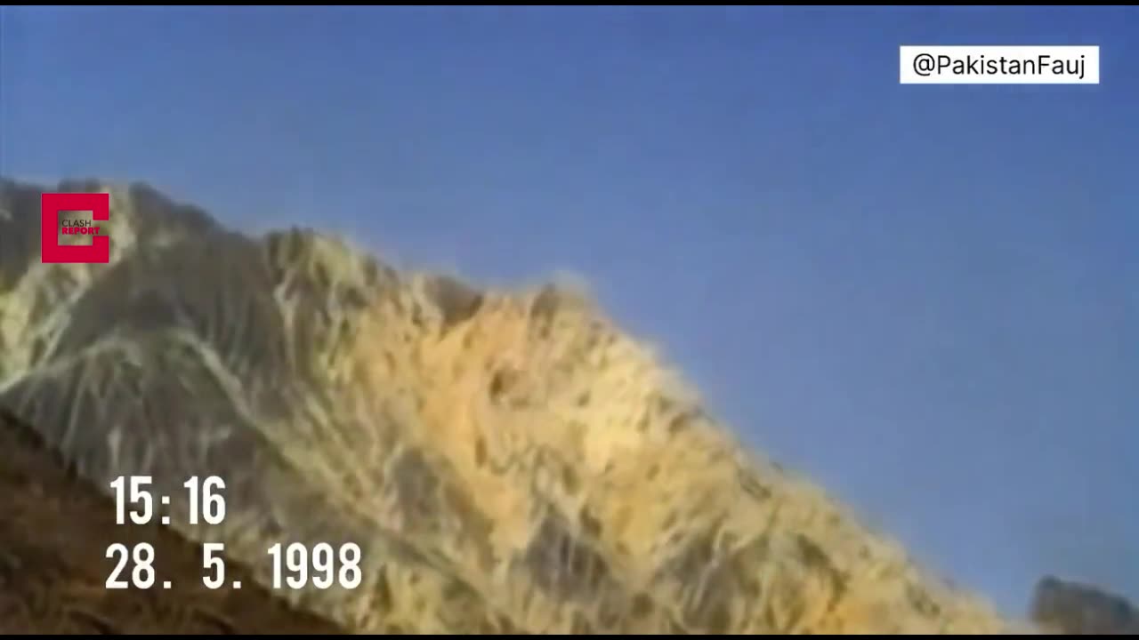 Pakistan's first public test of nuclear weapons: Chagai-I (May 28, 1998)