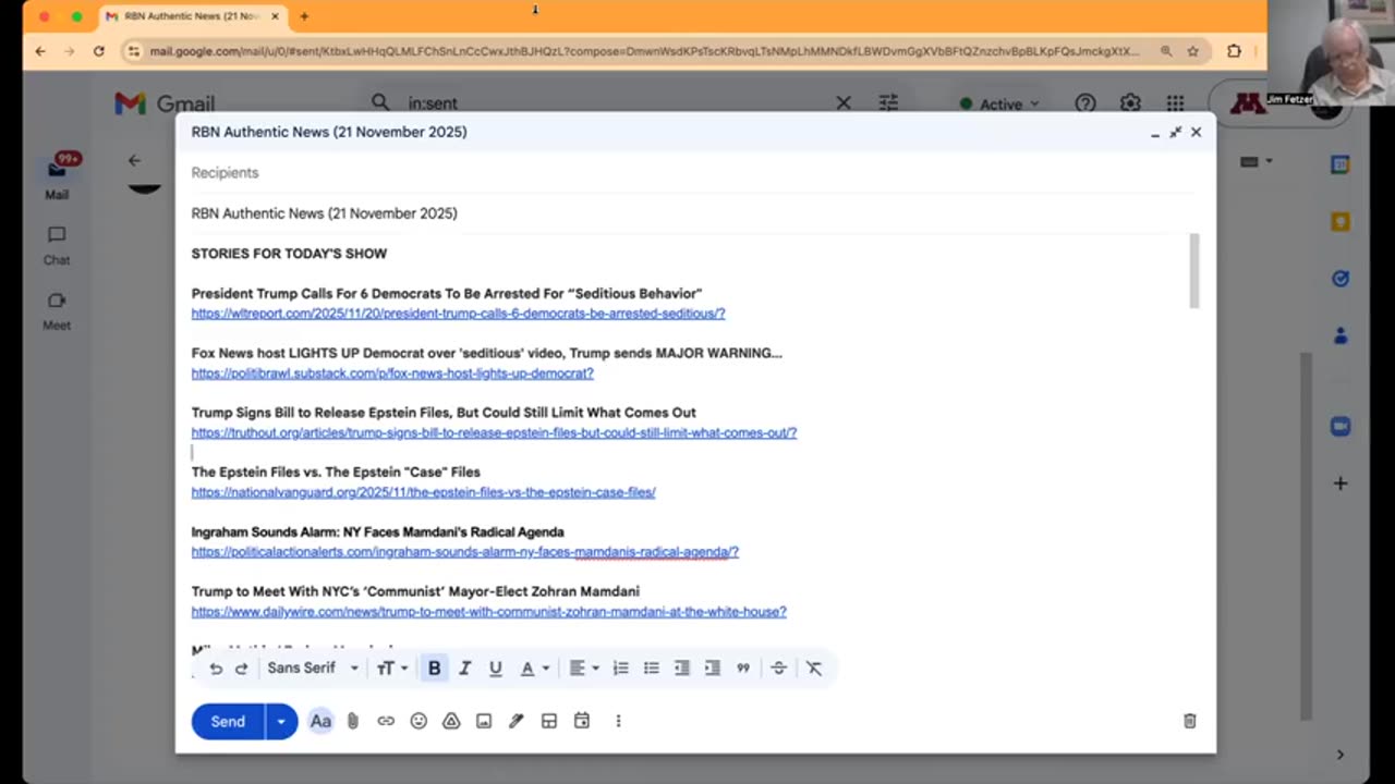 RBN Authentic News (21 November 2025)