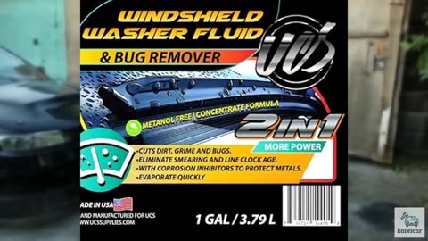 UCS 10015 2-In-1 Car Windshield Washer Fluid & Bug Remover 1 Gallon Ready to Use