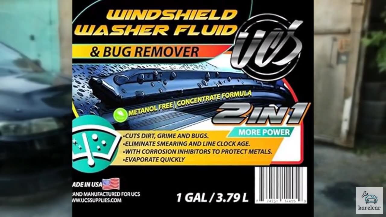 UCS 10015 2-In-1 Car Windshield Washer Fluid & Bug Remover 1 Gallon Ready to Use