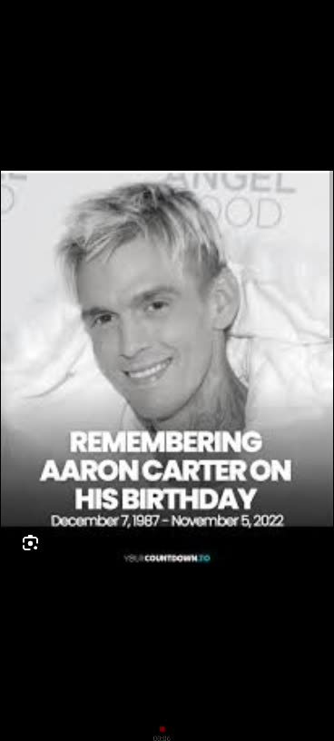 Today we remembered aaron carter birthday 🎂 he will be 38 years old 12/7/25