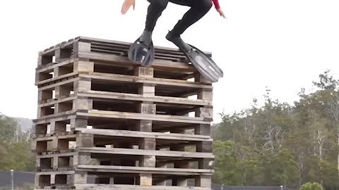 Simulation Doing Parkour by a Panda Bear