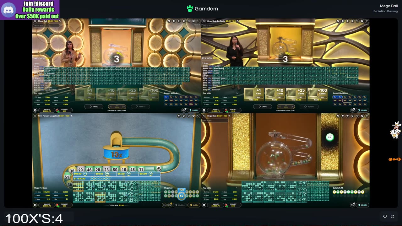 MEGA BALL MADNESS! Hit the 100X, Chat Wins BIG!