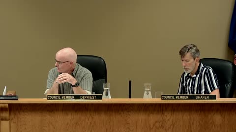 White Asks DePriest a Question About His Proposal - Hayden Special Budget Meeting - 8/26/25