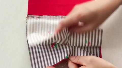 Simple Cherry Pouch🍒👝✨ | DIY | Quick Sewing Tips No.315