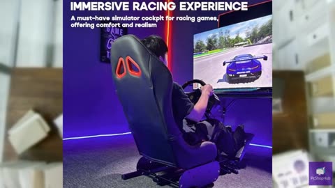 DIWANGUS Racing Simulator Cockpit Steering Wheel Stand with Seat Gaming Chair Si