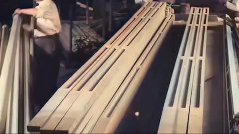 Manufacture of American military aircraft wing spars 1917–1918