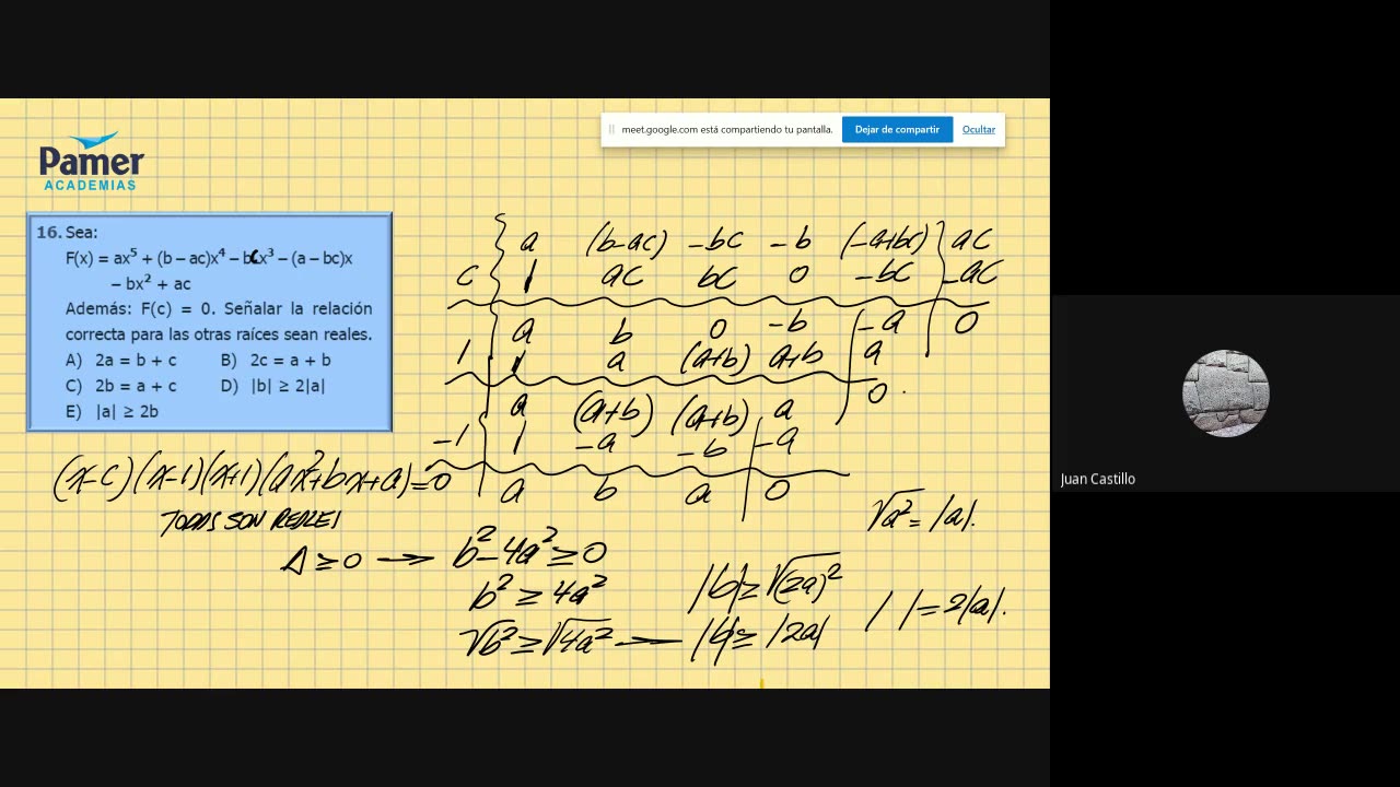 PAMER SEMESTRAL 2023 | Repaso 2 | Álgebra
