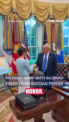 Trumps meets with ballerina freed from Russia prison in the Oval Office