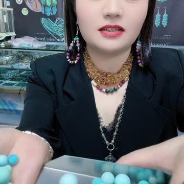 20250807-8 Natural Original Turquoise Round Beads Condense Green Into Perfection