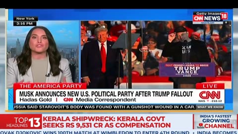 LIVE Trump vs Musk | Elon Musk’s 'America Party' Shakes Up U.S. Politics | GOP Meltdown | US -N18L