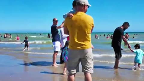 It looks like Saudi Arabia but it is Camber Sands beach in UK.