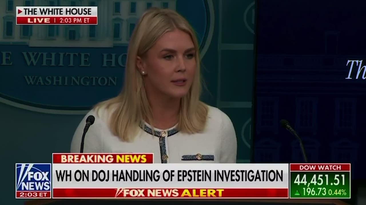 Karoline Leavitt Says President Trump "Would Not Recommend a Special Prosecutor in the Epstein Case"