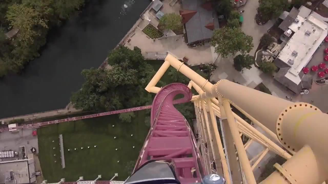 Top Thrill Dragster POV Front Row Cedar Point HD 720p
