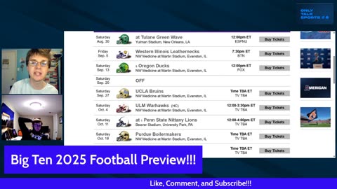 Big Ten College Football Preview for the 2025 Season