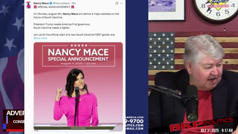 Nancy Mace’s Big Governor Announcement on Aug 4: A New Golden Era for South Carolina?