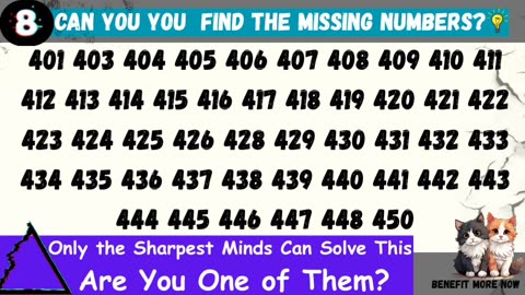Can you find the missing numbers? (P.8) 🔢