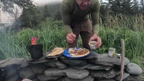 4 Days Alone in Alaska - Bushcraft Camping & Foraging Food_part6