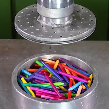 Crushing Candles & Crayons with Hydraulic Press! 🕯️🖍️ Melt & Smash Madness! 🔥