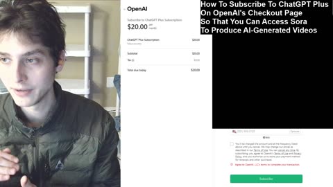 Tutorial For How To Subscribe To ChatGPT Plus On OpenAI's Checkout Page So That You Can Access Sora