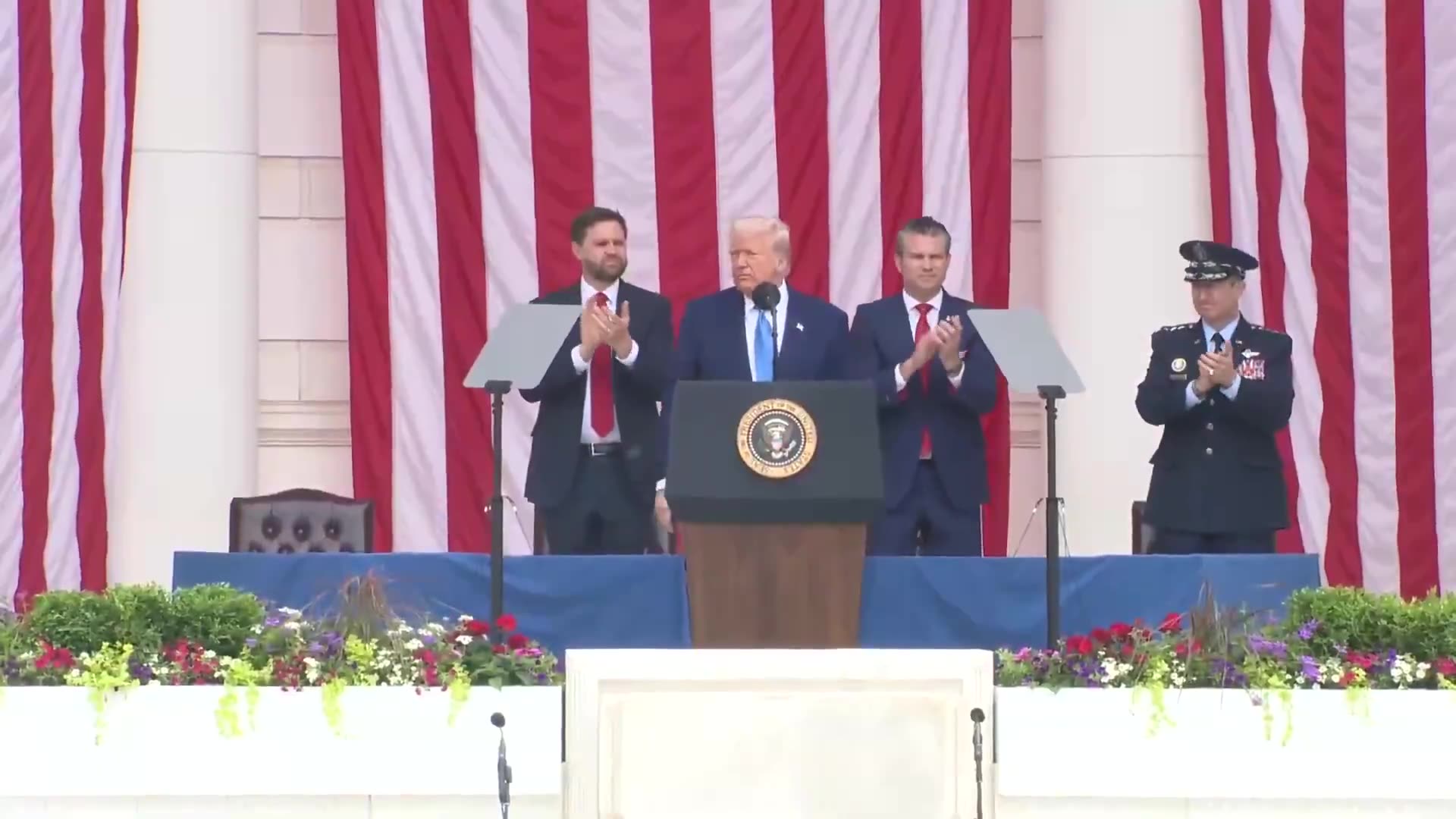 Trump delivers remarks at Arlington National Cemetery in honor of Memorial Day