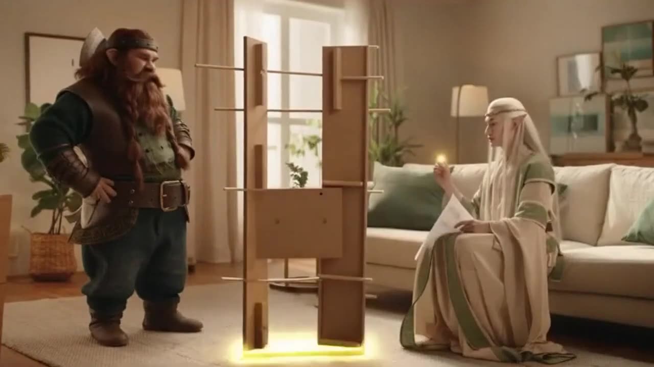 🪓🧝‍♂️ Dwarf & Elf Try to Build IKEA Furniture — Chaos Ensues! 😂 | Fantasy Comedy Short
