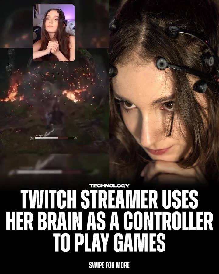 WTH 🤦‍♀️ TWITCH STREAMER USES HER BRAIN AS A CONTROLLER TO PLAY GAMES