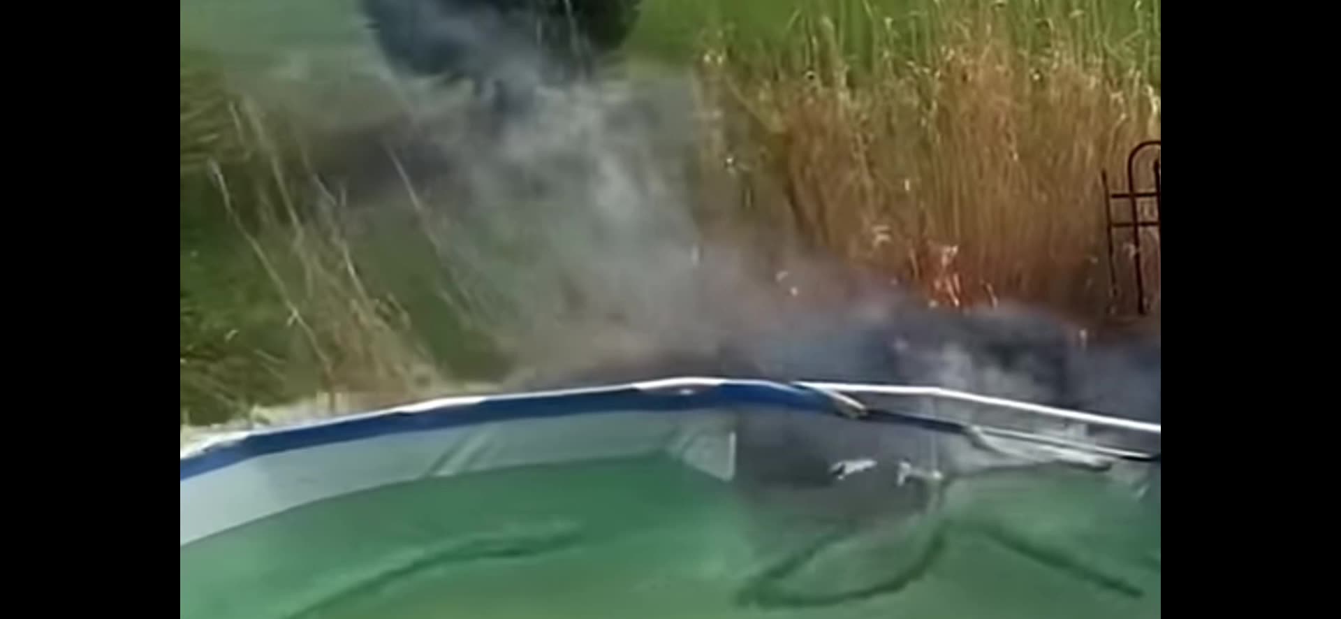 Fire Destroys Swimming Pool