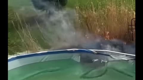 Fire Destroys Swimming Pool 