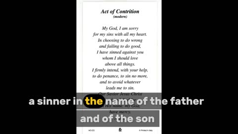 Act of Contrition (Modern)