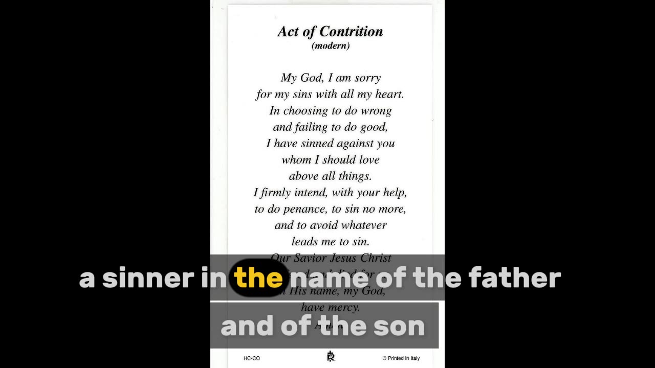 Act of Contrition (Modern)