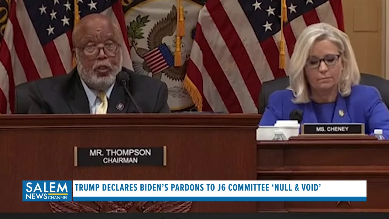 Trump Declares Biden's Pardons to J6 committee 'Null & Void'