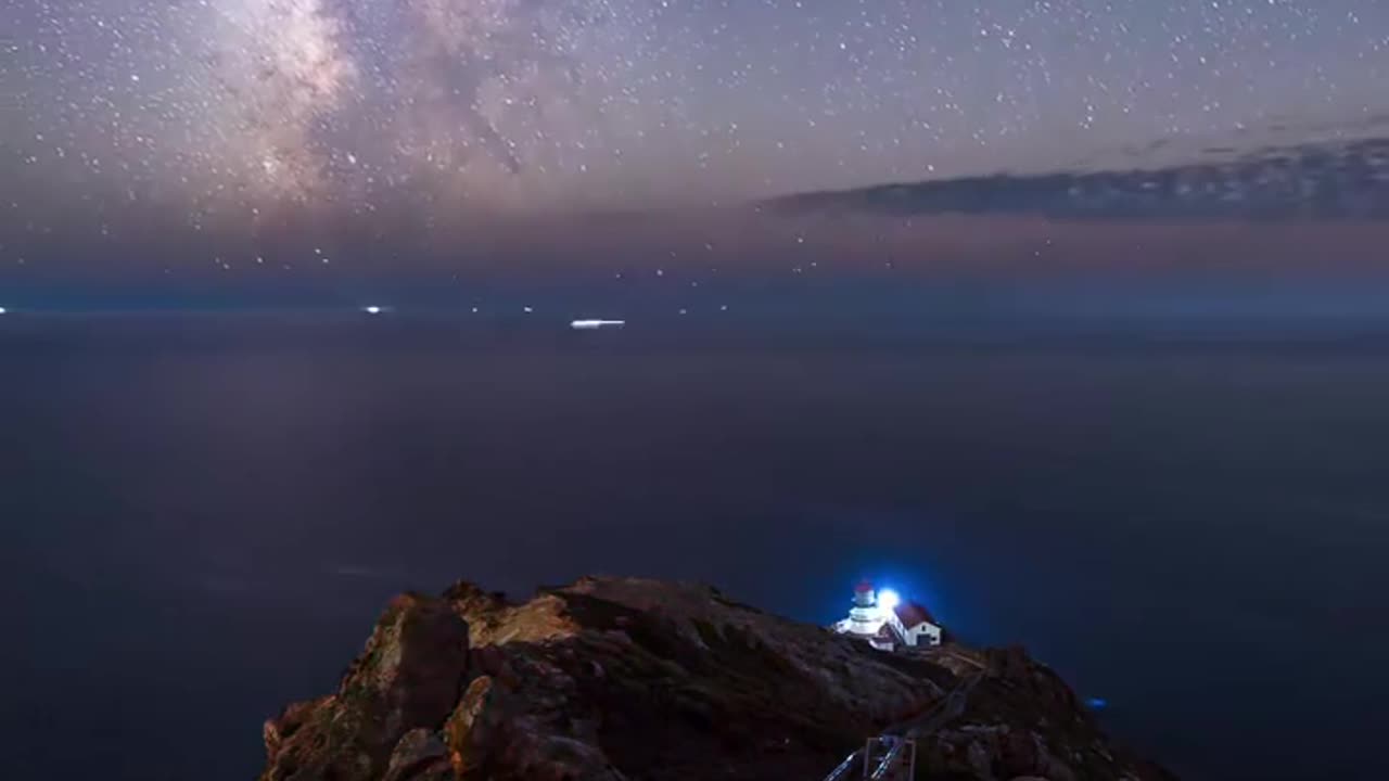 🌌✨ Watch This Lighthouse Get Lit Up By The Milky Way! | FeedMyCuriosity