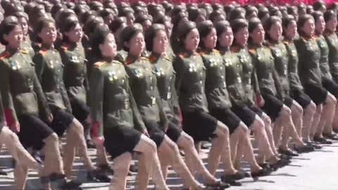 Rare Footage of North Korean Soldiers Marching to Pantera's Walk