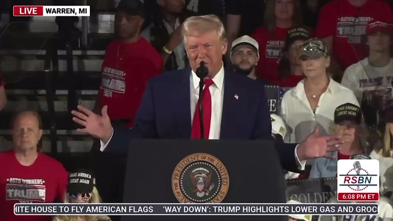 President Trump Opens 100 Day Rally with FIRE