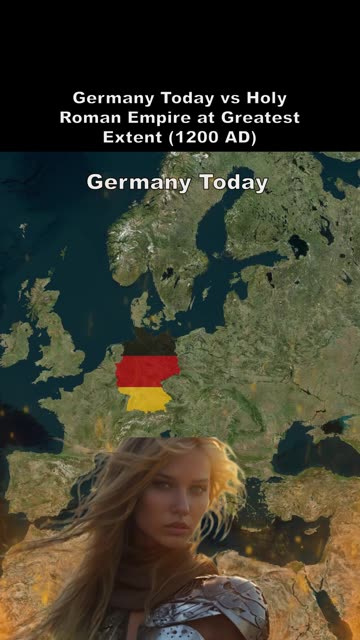 Germany Today vs Holy Roman Empire at Greatest Extent (1200 AD)