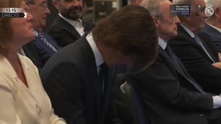 Alvaro Carreras in tears after watching his presentation video.