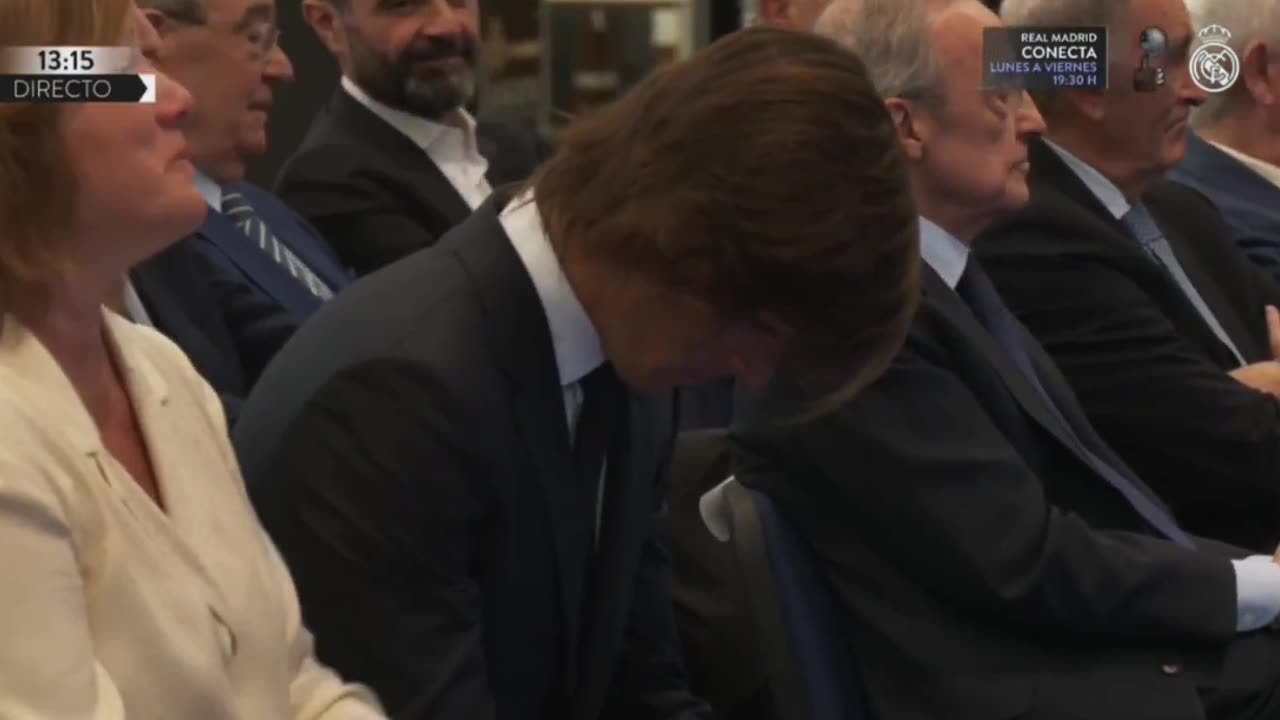 Alvaro Carreras in tears after watching his presentation video.