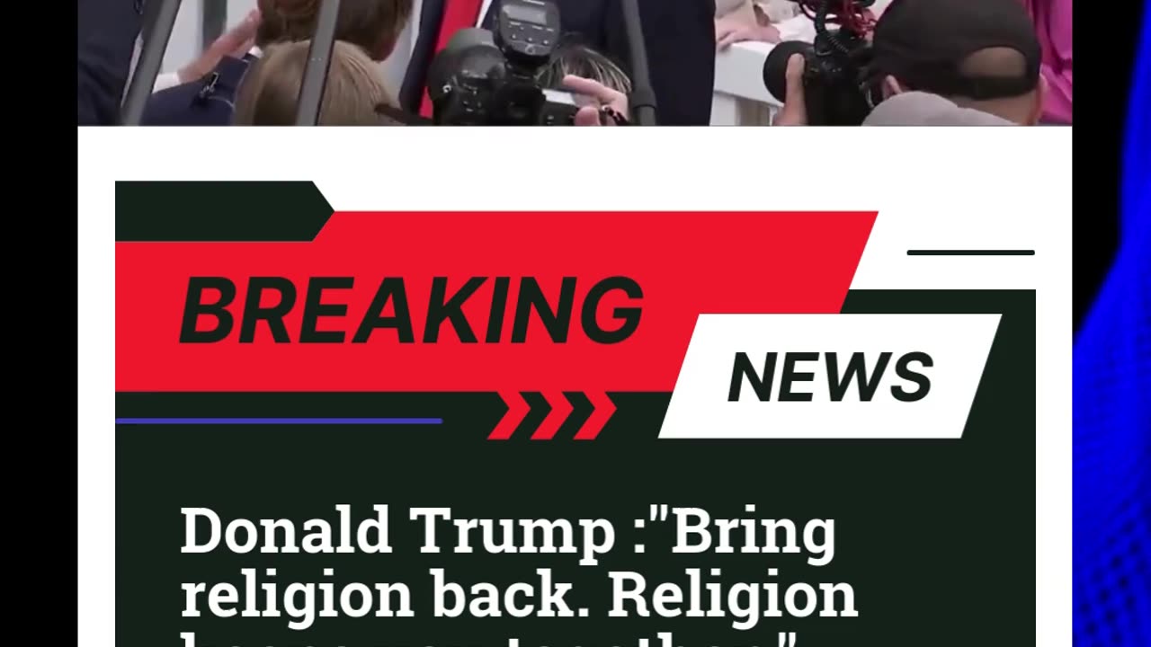 Donald Trump :"Bring religion back. Religion keeps you together." - financialinsightdaily.com