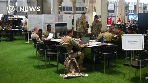 Personnel work at US operated Gaza ceasefire monitoring centre