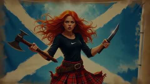 Scottish Dundee Axe Girl Strikes Back – AI Braveheart Parody/Tribute Song