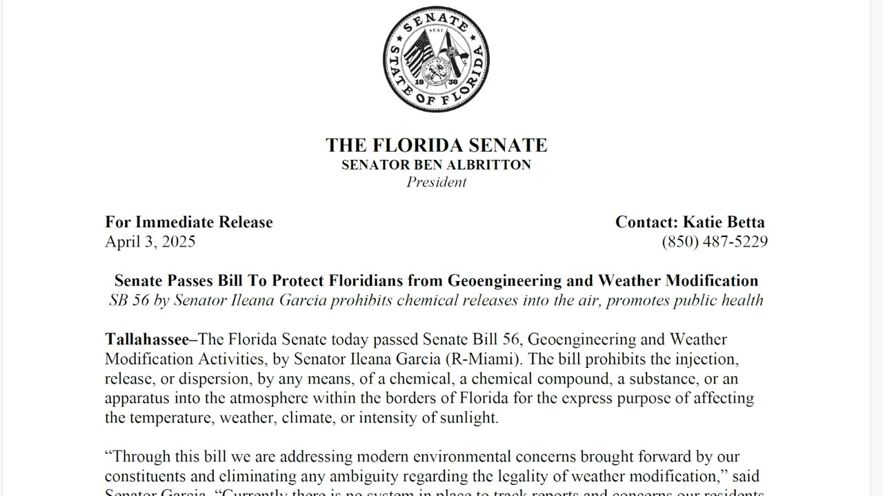 Florida bans chemtrails
