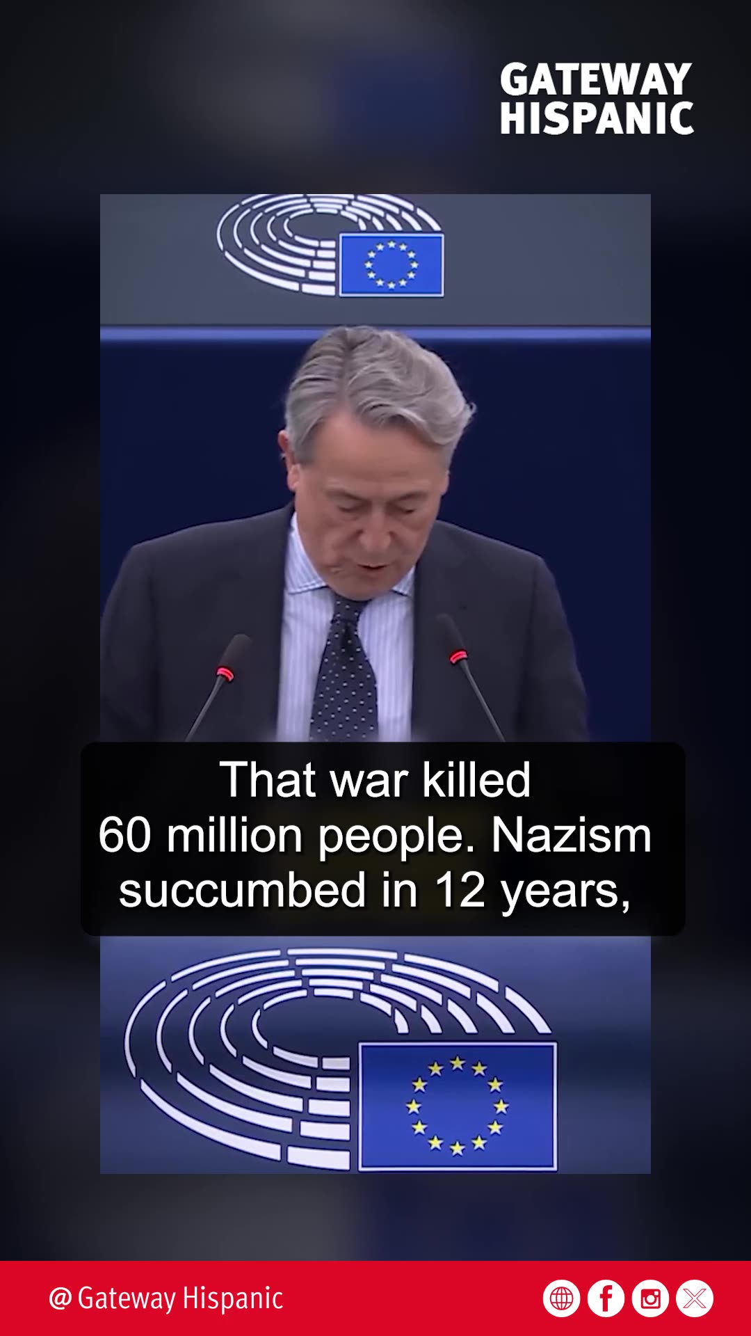 Hermann Tertsch Insta a la Unión Europea a enmendar sus errores en homenaje a l fin de la Guerra