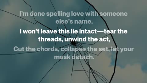 I Won’t Leave This Lie Intact