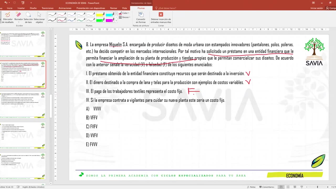 SAVIA REGULAR 2025 | Semana 06 | Economía