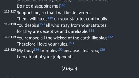 Reading all of Psalm 119 for your edification